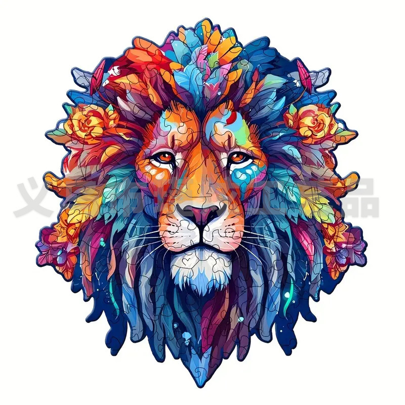 Venta caliente transfronteriza creativa en forma de animal rompecabezas de madera irregular tridimensional rompecabezas de madera juguetes para niños al por mayor