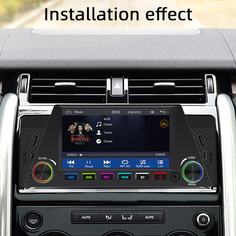 4.7 inch wireless carplay single spindle car mp5 player multimedia bluetooth card central control navigation 12V