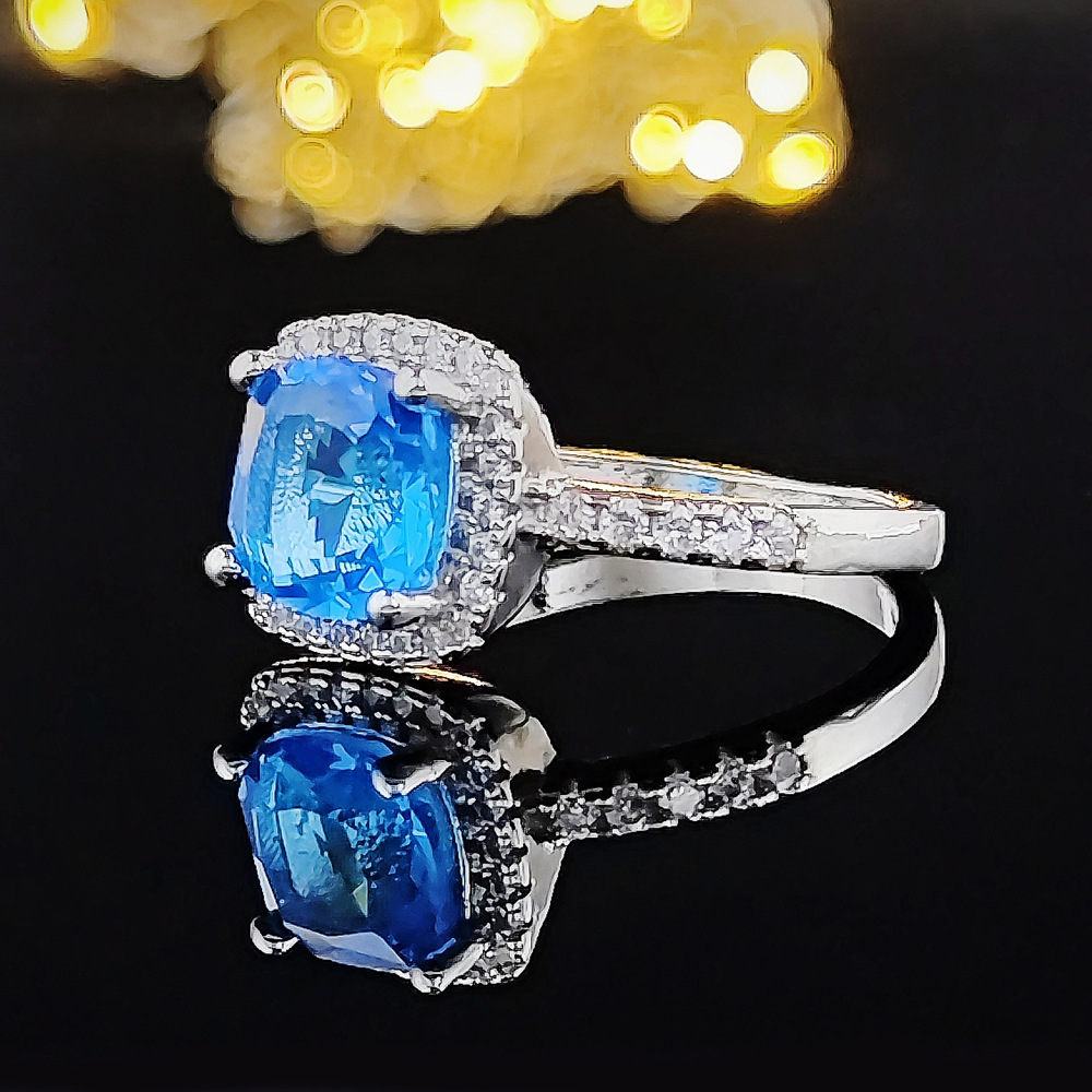 Bunter Schatz-Diamant-Ring der Moonso-Luxusmode-fetten quadratischen Frauen übertriebene tägliche Bestellung R820_voghion.com
