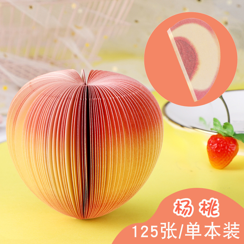 창의적인 과일 모양의 메모 용지, 사과 메모, 휴대용 메모 패드, 편리한 N회 메모, 도매 선물