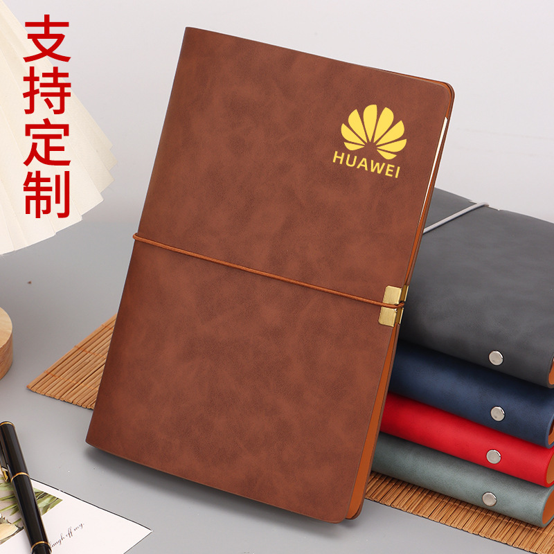 A6 cuaderno de cuaderno de correa retrógrada personalizado de alto valor visual simple cuaderno de mano a5 carpeta extraíble logotipo imprimible