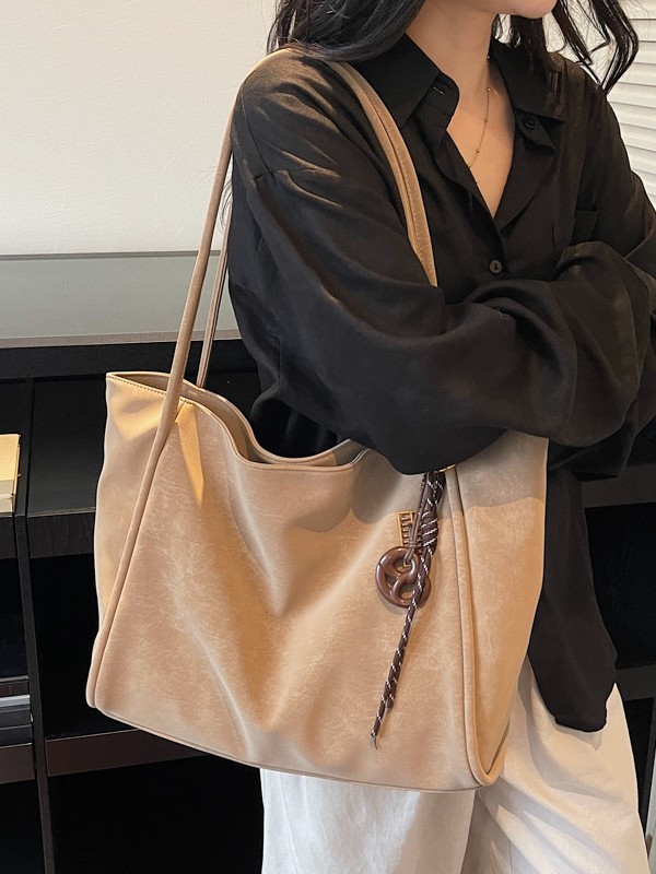 复古大容量包包女式2025新款潮高级感单肩包通勤托特包外出手拎包|undefined