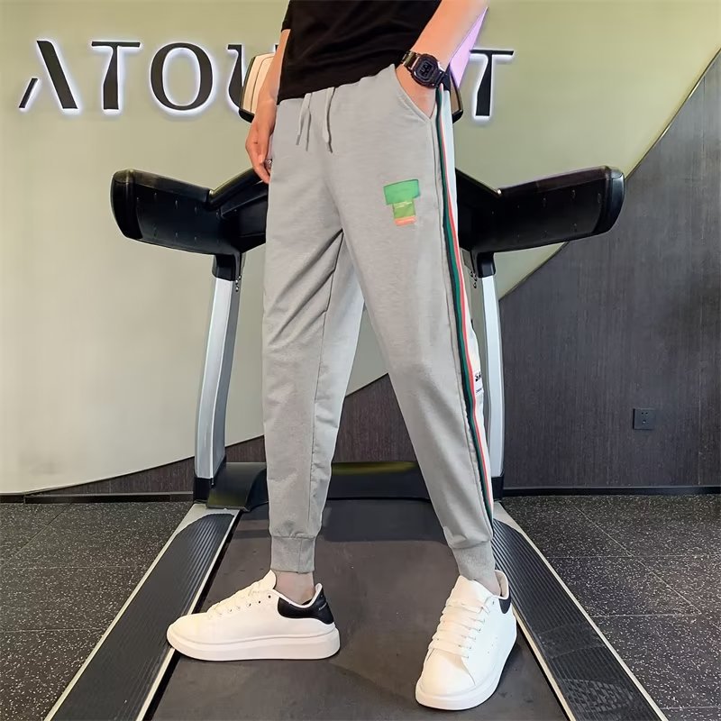 Pizza Shuai Fried Street Elastic Slim 2023 Spring and Autumn New Small Foot Harun Pants Fashion -- Printable Tiktok Face_voghion.com