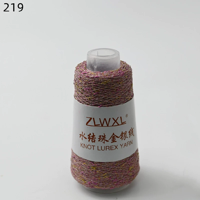 Woven silk threads handmade, 50 gram, gold and silver