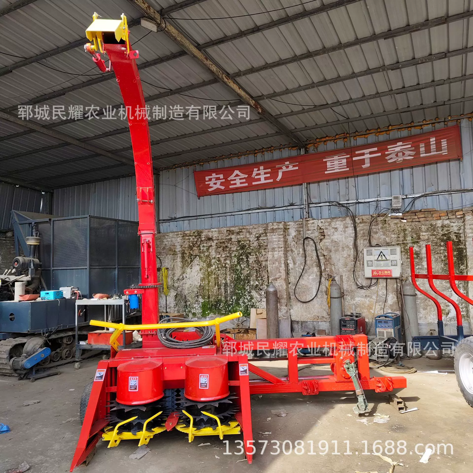 加工大小型青储侧挂割台玉米秸秆青储机割台侧挂牵引双盘单盘割台