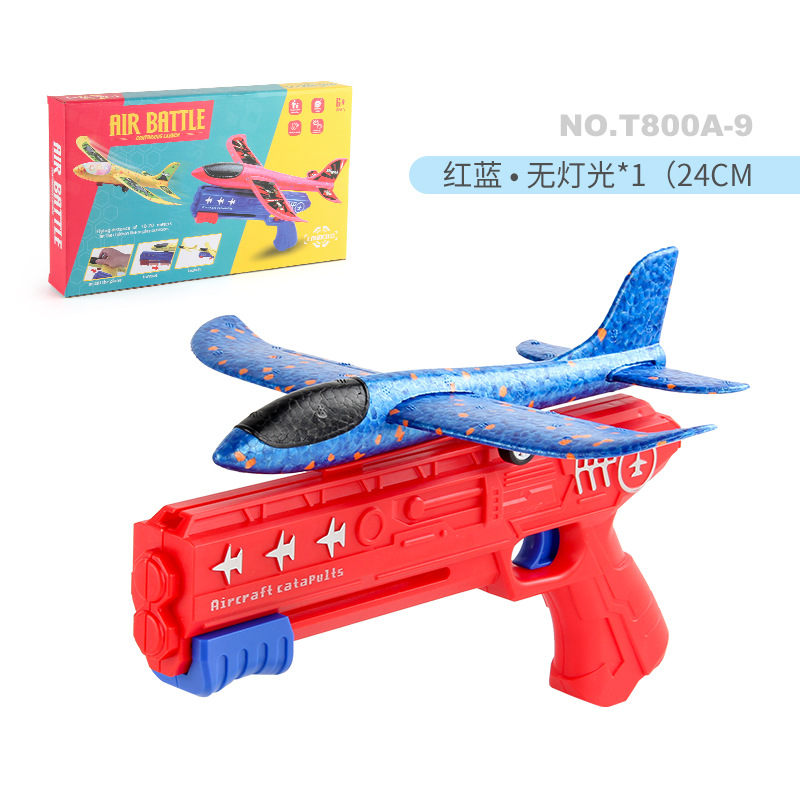 Tiktok Venta caliente espuma luminosa Catapulta Aviones pistola lanzador de mano planeador juguetes para niños al aire libre puesto juguetes del mercado nocturno