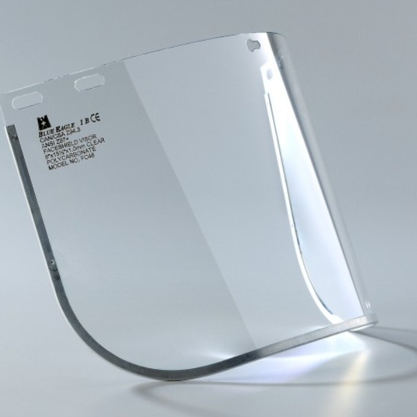 BlueEagle蓝鹰FC48透明防护面罩防飞溅PC面屏打磨防冲击防护面屏