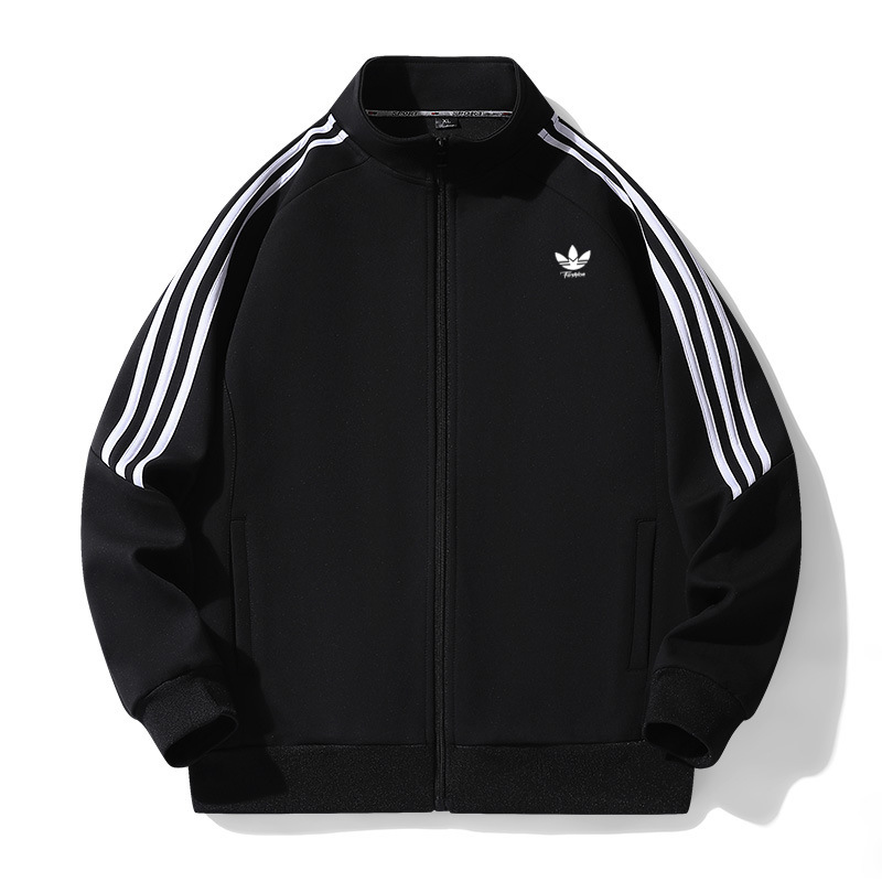 Spring Clover Three-Piece Couple's Stand-Up Collar Jacket Casual Versatile Sports Workwear Cardigan Sweatshirt Simple Casual