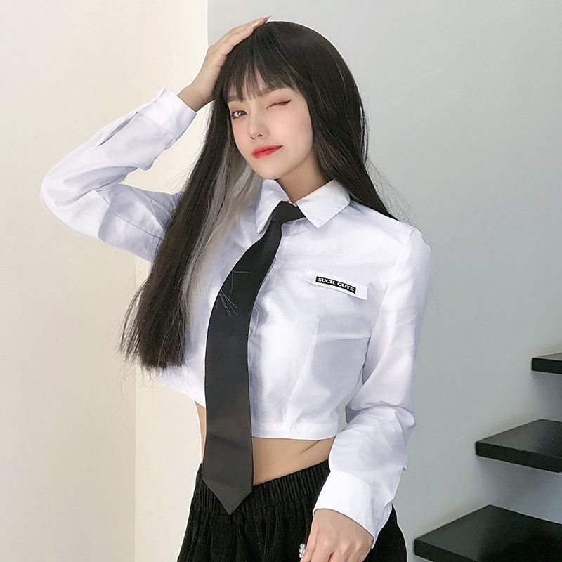 (2개) 2 조각 JK 유니폼 가을 뜨거운 소녀 세트 이른 가을 최고 디자인 틈새 짧은 셔츠 주름 치마를 원합니다