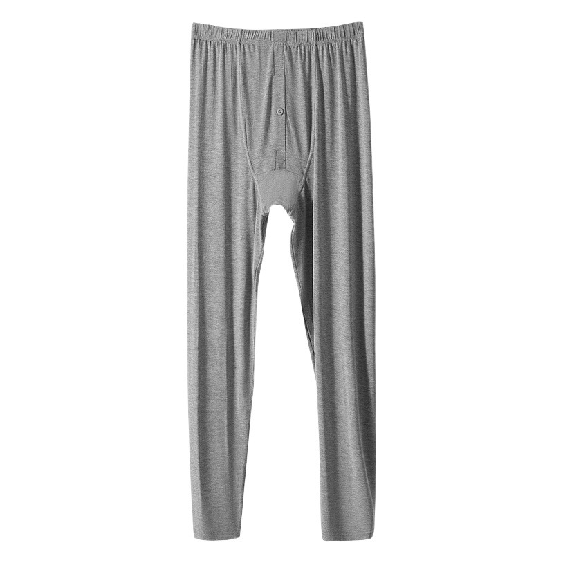 Modal de los hombres de largo Johns delgada transpirable de mediana edad más tamaño pantalones de pijama de verano calzoncillos de cintura alta casual pantalones de Casa de los hombres