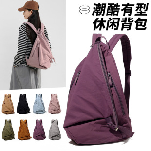 Vintage Men's Nylon Backpack Senior high school College Student Schoolbag Trendy Casual Large Capacity Travel Bag Backpack Men's Bag