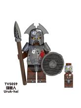 霍比特人指环王魔戒系列索伦反派戒灵半兽人强兽人益智拼装