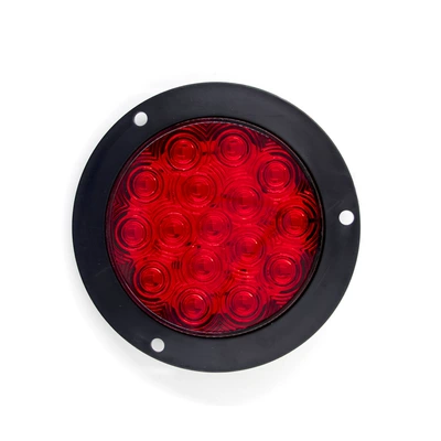 Cross-Border Foreign Trade 12V24V Universal Voltage 14cm Round Led Truck Tail Light 16Led Red Yellow White Tail Light (Tail light) - red10-30v