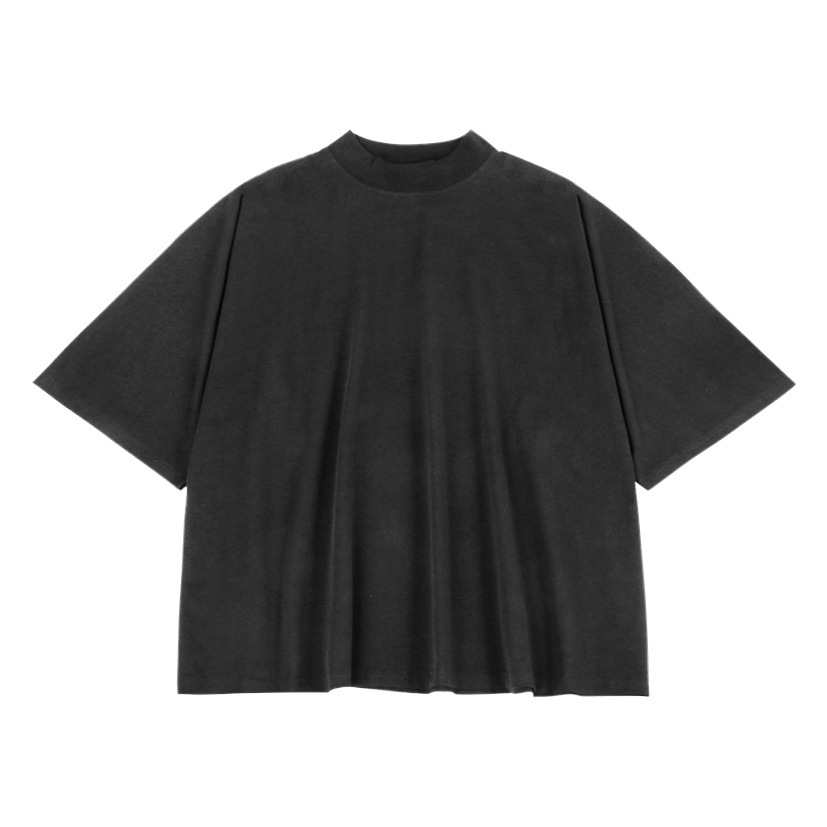 Camiseta de Verano para Hombre, Algodón Grueso de 300G, Marca de Moda, Corte Amplio, Estilo Europeo y Americano, Holgada, Talla Grande, Color Sólido, Media Manga