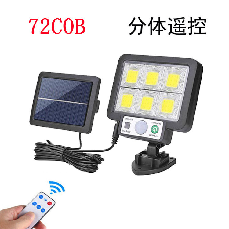Luz de jardín con energía solar, luz de pared impermeable con sensor de movimiento para exteriores, iluminación para garaje, sensor inteligente, súper brillante.