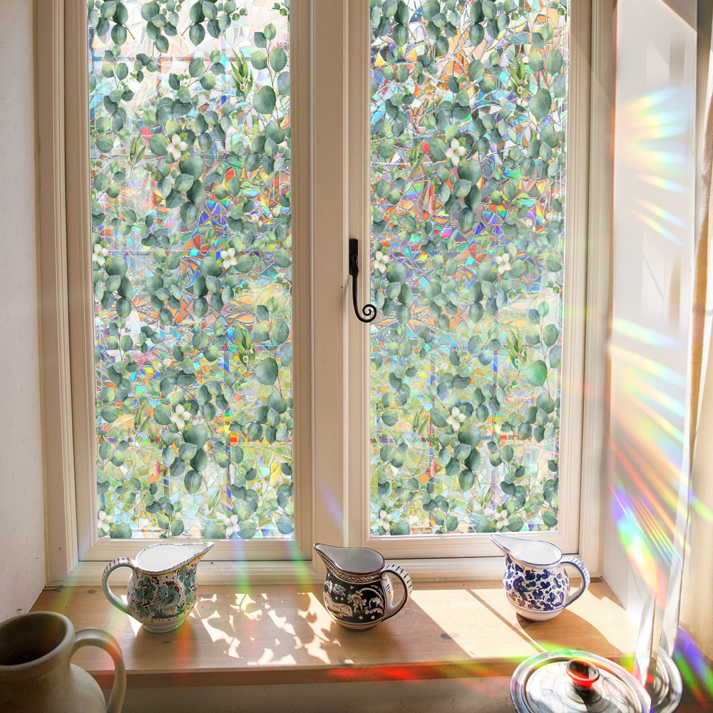 140g Weight Glass paster Home Textiles & Decor Type PVC Material Leaf Pattern Casual, Pastoral Style Casual Pastoral Leaf PVC Glass Paster Wall Art 33