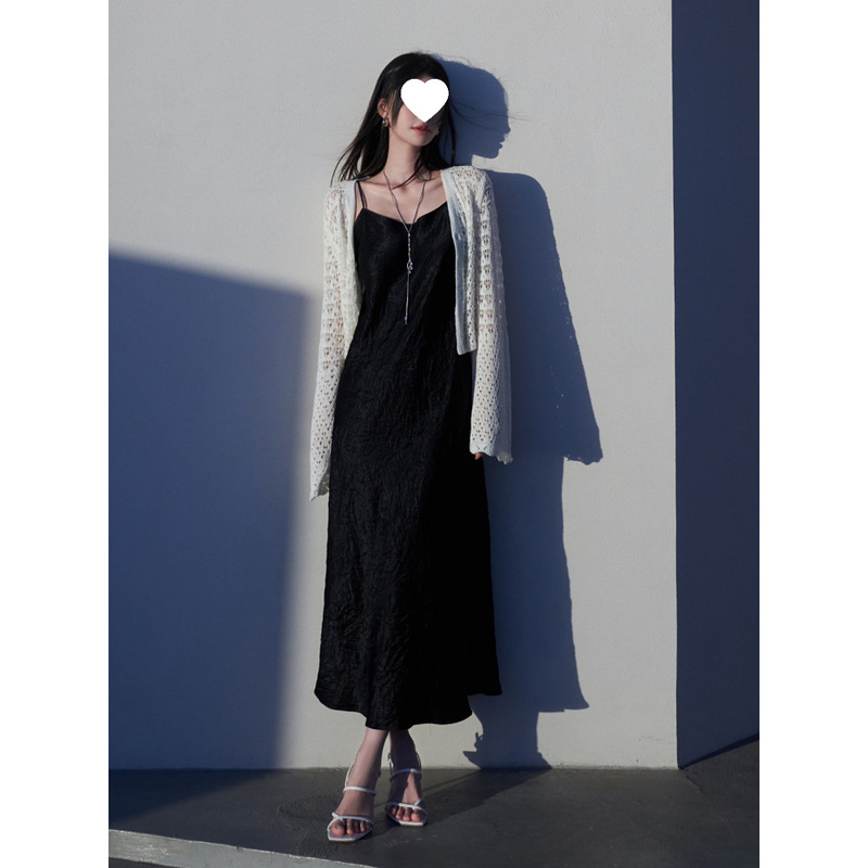 Meiyang Hepburn Prelude Acetate Slip Dress Luxurious Satin Strap Commuter Dress Meiyang Hepburn Prelude Acetate Slip Dress Luxurious Satin Strap Commuter Dress
