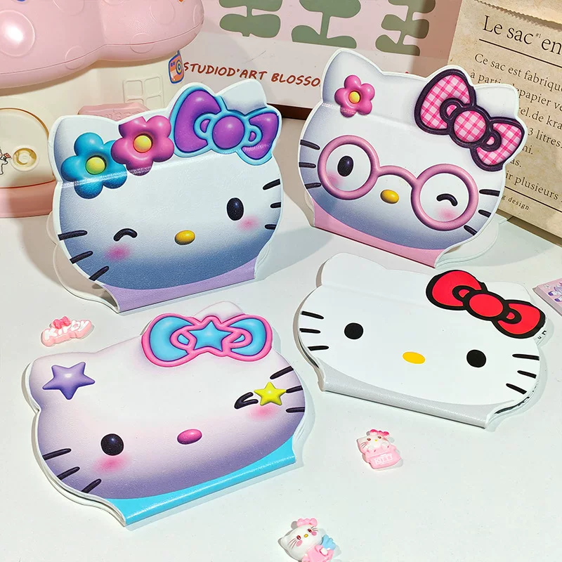 Hello kitty, складное мультяшное настольное зеркало двустороннее для школьников
