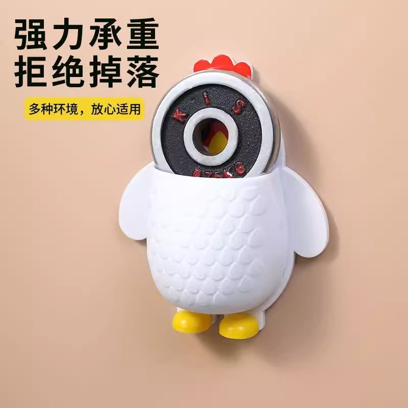 ペンギン型収納ラック 化粧道具整理ボックス 寮のトイレ 歯ブラシ ベッドサイド 携帯電話収納ボックス 穴あけ不要|undefined
