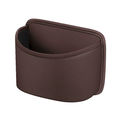 Car Trash Can, Door Car storage bag/box - mocha-brown