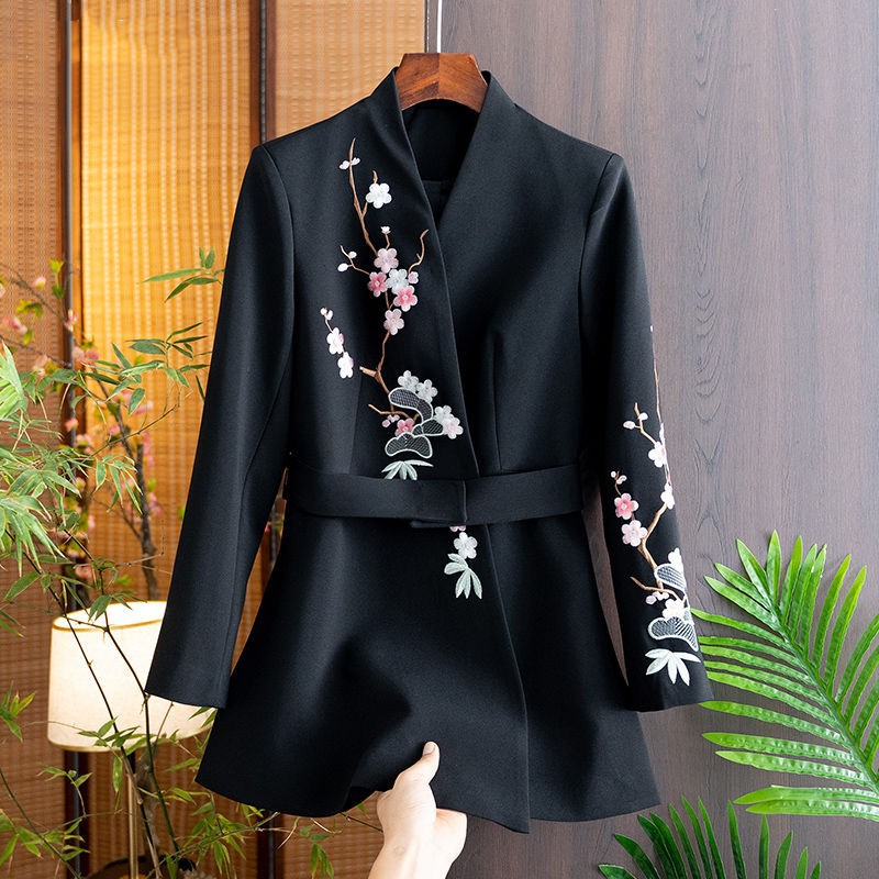Retro elegant spring classic suit jacket