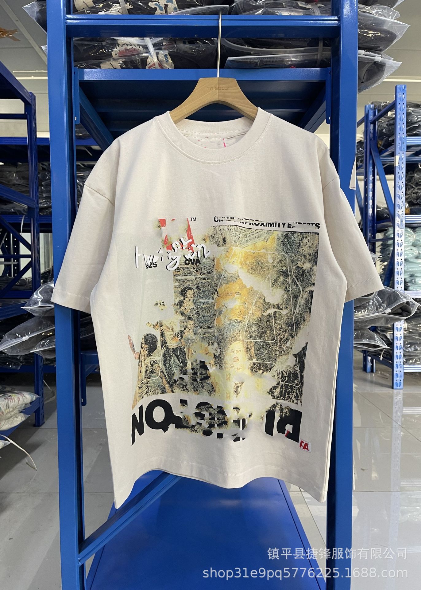 クロスボーダーの新型欧米のファッションブランドのレトロな水洗いは古い落書きをします。