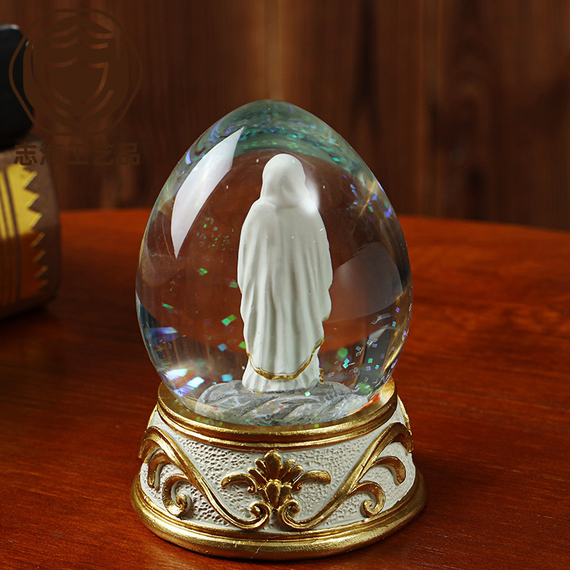 Proveedor transfronterizo 10CM alta clásica Palma carácter bola de cristal decoración de escritorio regalo artesanía de resina