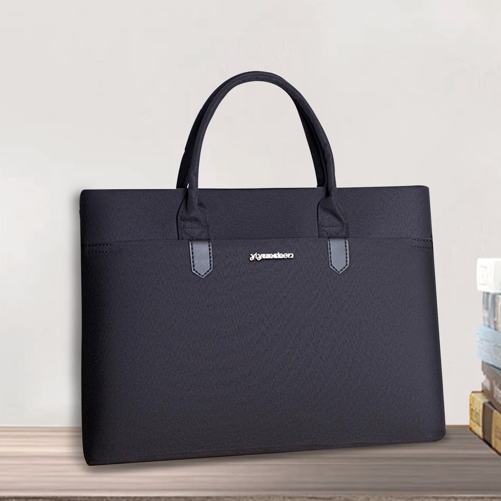 Yiyunchen Briefcase Men's Bag Document Bag Business Portable Information Business Trip Briefcase Business Meeting Bag Customization