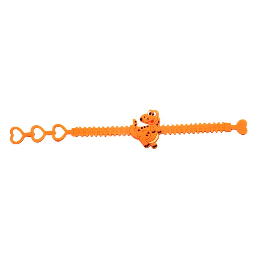 Cross-border Children's Love Dinosaur Bracelet Cute Cartoon Bracelet PVC Three-hole Heart Adjustable Bracelet Small Gifts