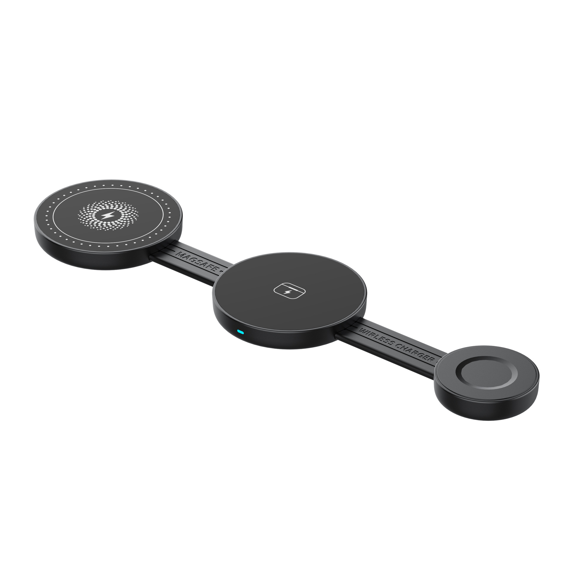 Fábrica directa mini 3 - en - 1 multifunción cargador plegable inalámbrico para teléfonos móviles Apple relojes auriculares