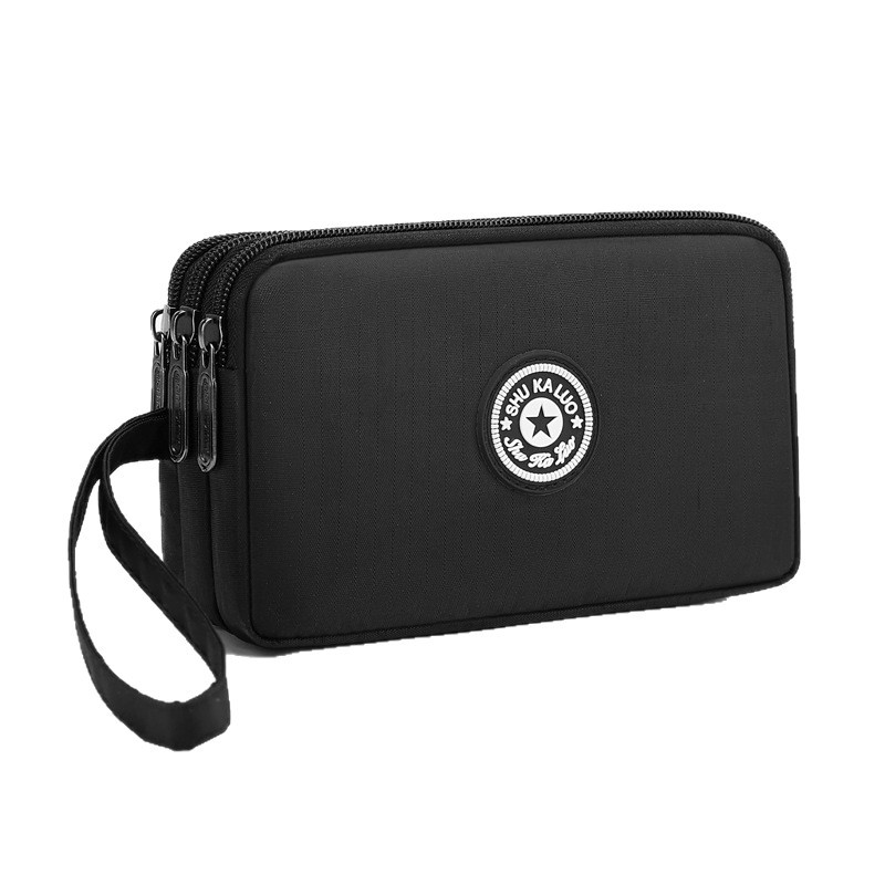 Nuevo bolso de teléfono móvil de tres capas de 7 pulgadas bolso de mano de tela bolso de cambio bolso de mano bolso de promoción