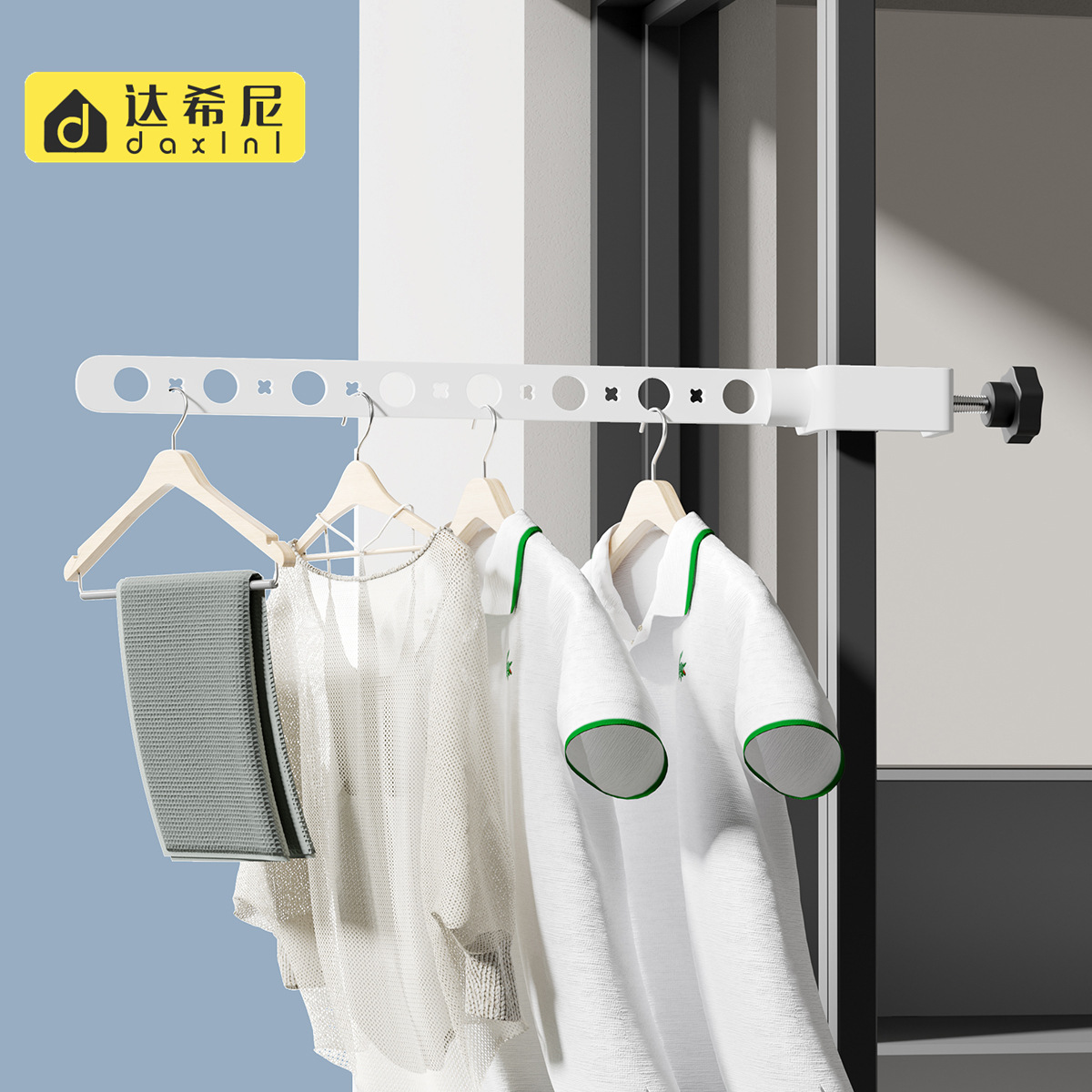 Balcony drying rack space aluminum free installation window drying…