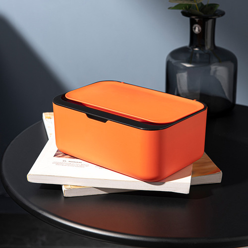Desk storage box with lid wet wipe box, plastic wet tissue box, office sealed anti-dust mask box, plastic tissue box