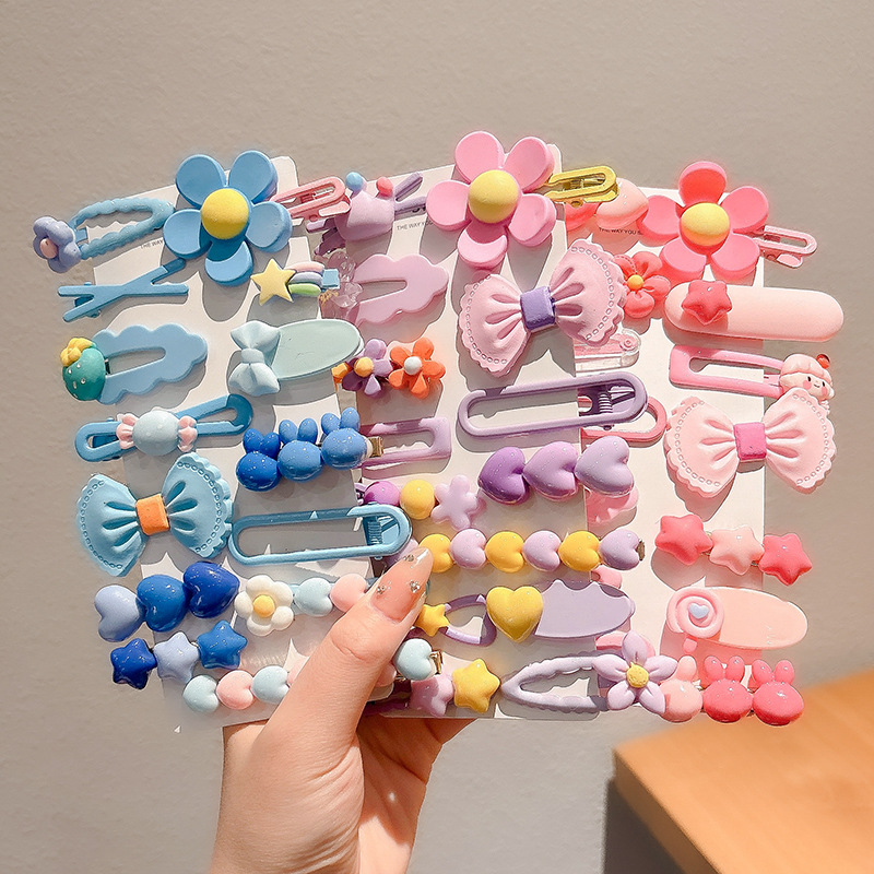 2024 nuevo clip BB de color lindo clip de cabello de boca de pato chica lateral clip de frange para niños tocado tarjeta de cabello rotura