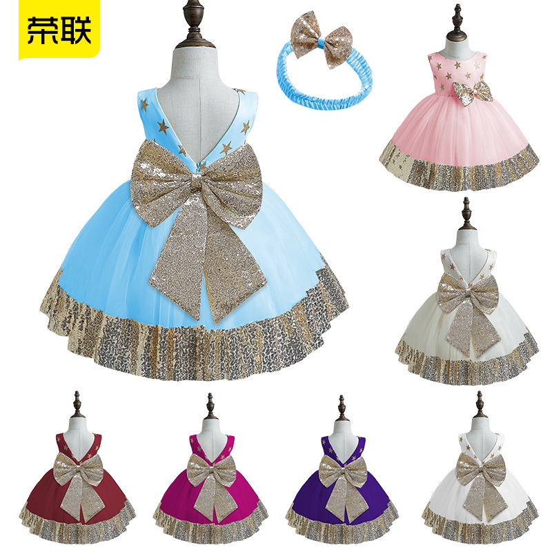 open lace back dress Mqtime 1-6T Christmas Princess Dress Toddler Girls Outfits Kids Baby G –  mqtime