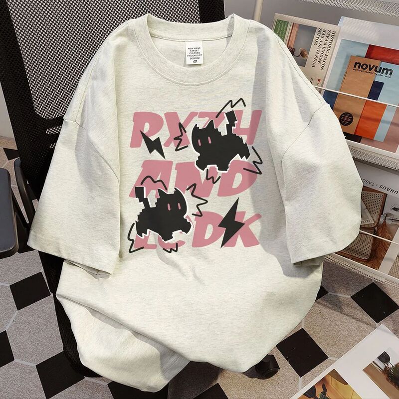 American-style Retro Ins Pure Cotton Short-sleeved T-shirt Women's Loose Slimming Western-style Design Sense Meat-covered Cat Academy Style Top