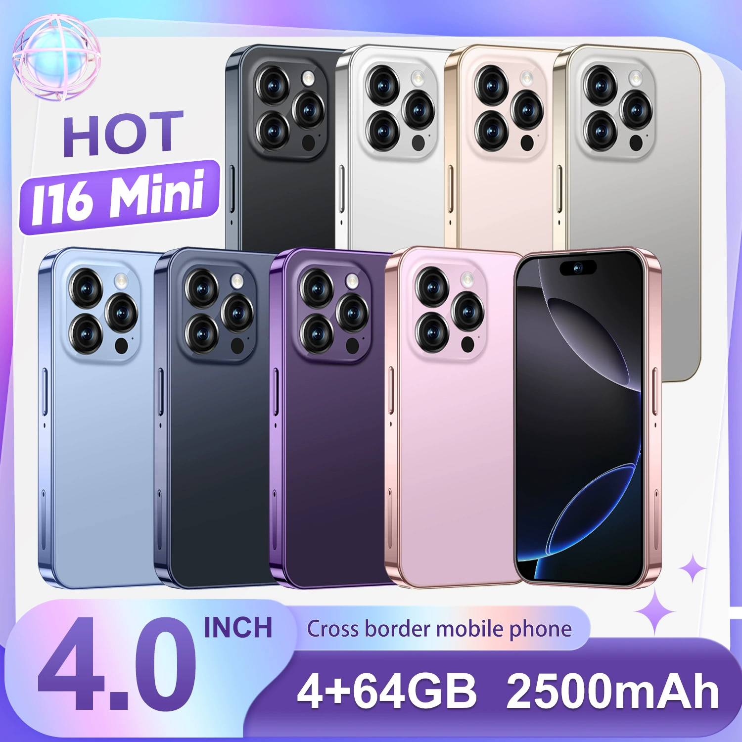 2025 новый мобильный телефон I16 mini для детей, недорогой, 4.0" Android 8.1