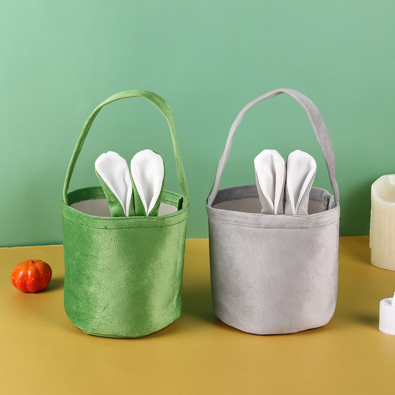 Ventas transfronterizas de conejo de Pascua bolsa de mano orejas de conejo cesta de fiesta caja de regalo embalaje caja de huevos bolsa de dulces