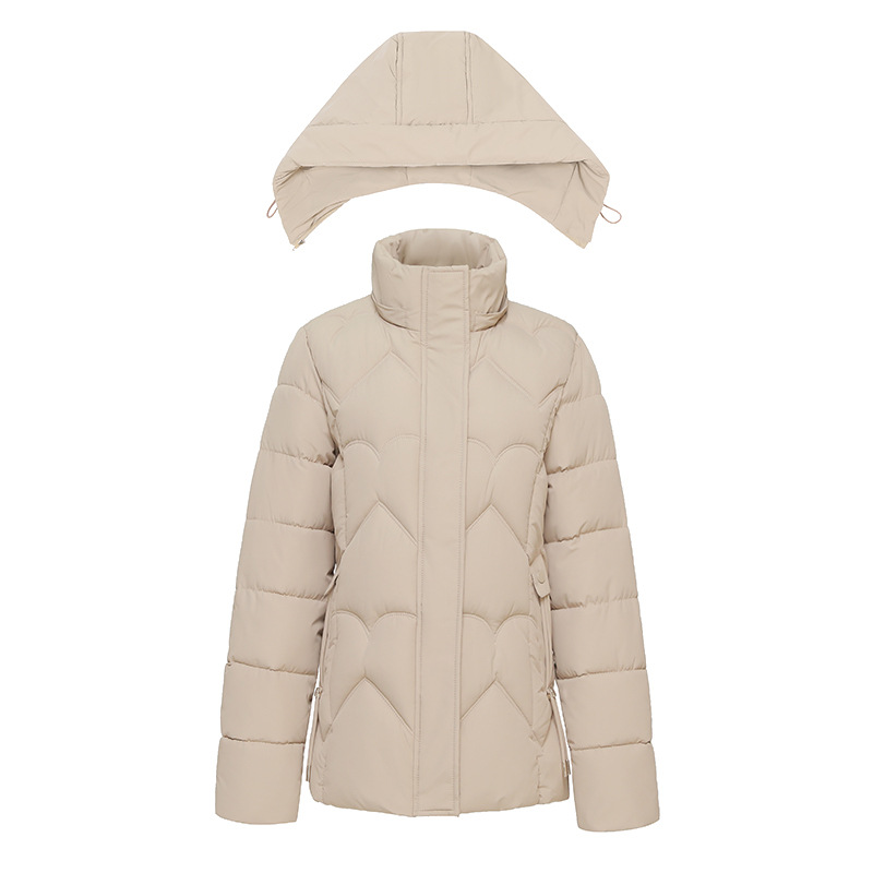 Ropa de algodón de gran tamaño de invierno de mujer 2025, nueva chaqueta de algodón coreana delgada, chaqueta corta con capuzas gruesas, invierno