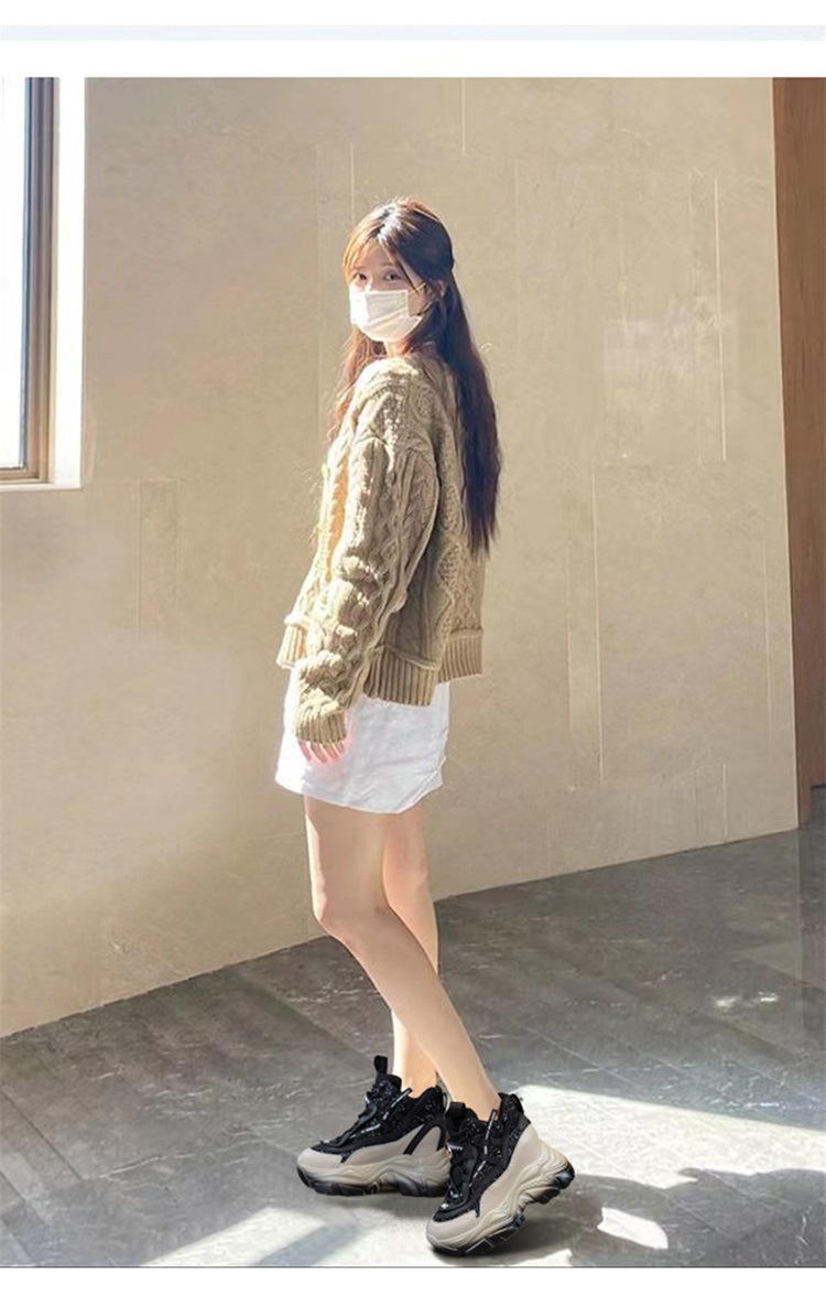 Giày sneaker nữ đế dày độn gót ẩn đính sequin xuân 2026 — M2269-1 Màu cà phê lót nhung, M2269-1 màu đen lót nhung, M2269-1 xanh lục lót nhung, M2269 màu tím một lớp bên trong chi tiết 6