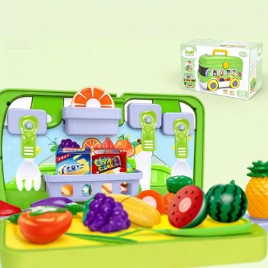 Amazon 2 - en - 1 cocina coche de frutas autobús juguetes de simulación de almacenamiento de juguetes para niños