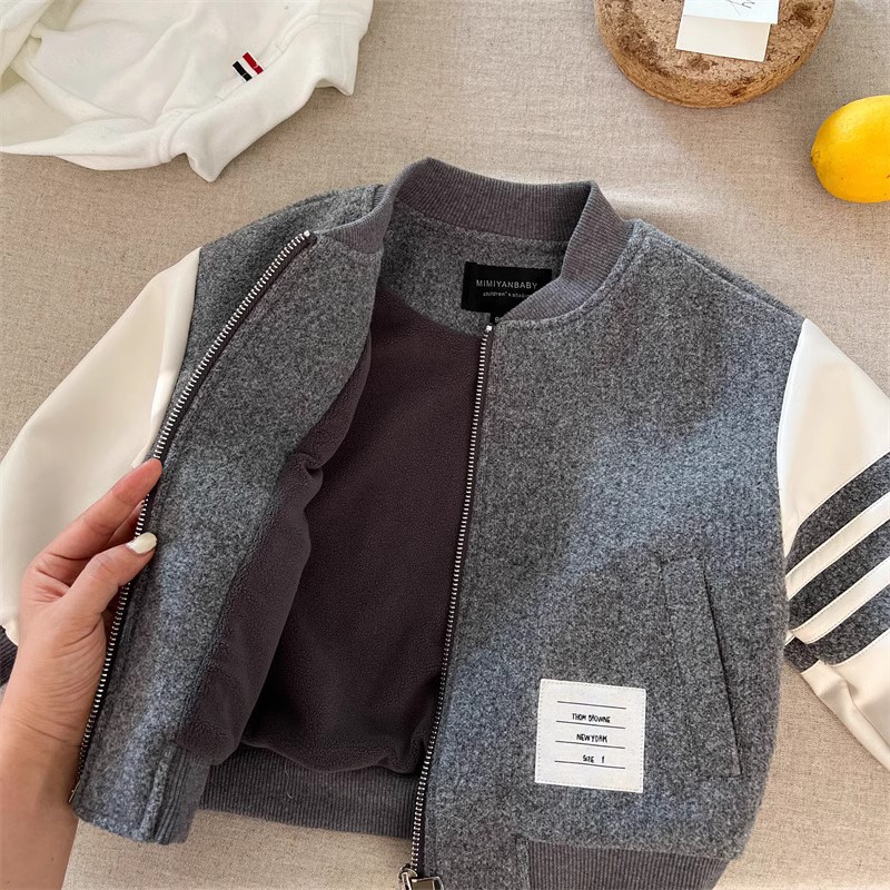 Children's Star Circle 2024 estilo caliente estilo de otoño e invierno fresco estilo coreano chaqueta suelta estilo de invierno estilo casual estilo occidental ropa para niños versión coreana