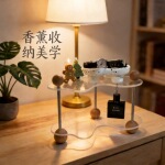 透明亚克力香薰托盘办公室客厅家居展示装饰摆件桌面收纳盘置物架