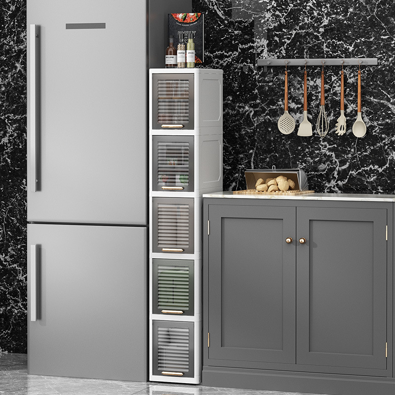Multi-layer Drawer-type Gap Storage Cabinet Living Room Toy Storage Cabinet Household Plastic Storage Cabinet Snack Storage Cabinet