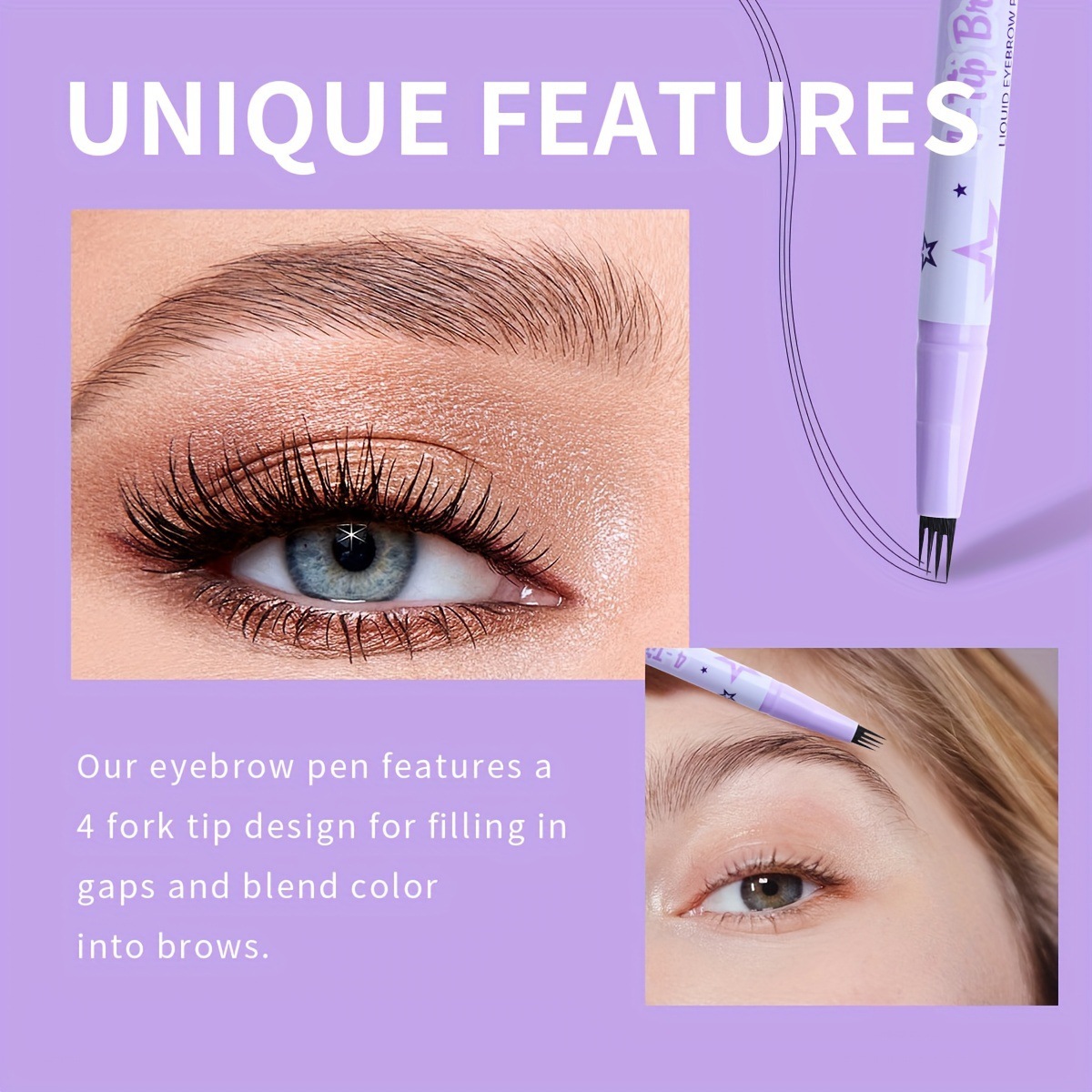 USHAS cross-border spot venta caliente cuatro puntas lápiz de cejas impermeable tinte TP362F