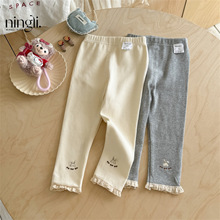 柠里女童春秋季打底裤新款小女孩宝宝秋款小童外穿儿童装秋装裤子