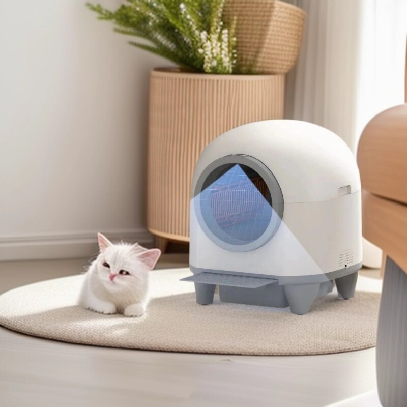 ペットスマート猫トイレ特大スマート電動掃除猫トイレ密閉型うんちスコップ防砂飛沫消臭|undefined
