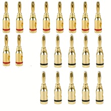 K 57033 Gold banana speaker plug 僽��㽶������^�羳��