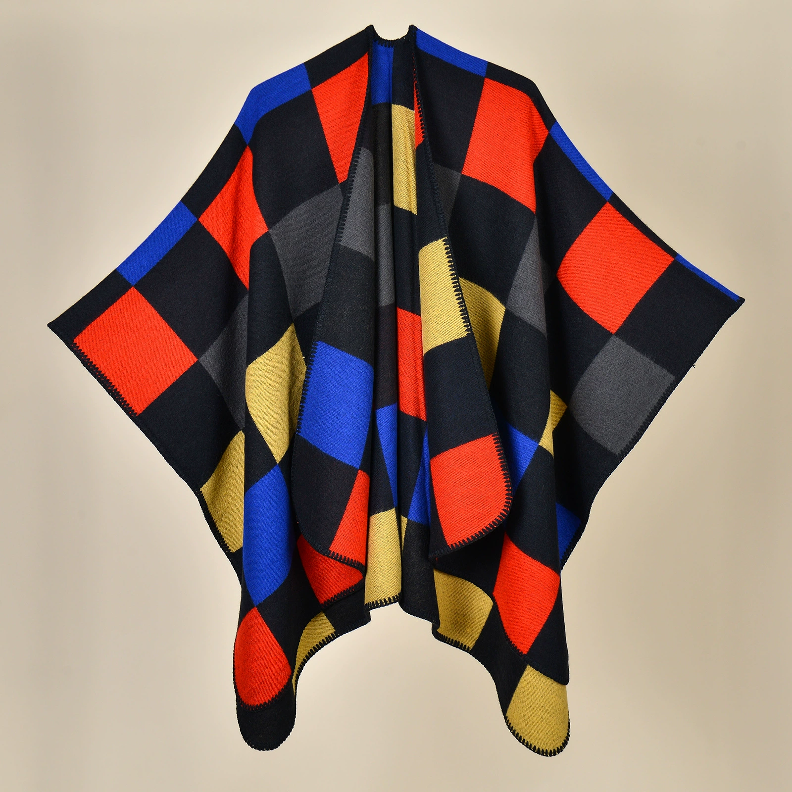 Д Demi-season cloak from Yunnan province for traveling, keep warm cardigan for camping for photo sessions, trench coat, Chinese style