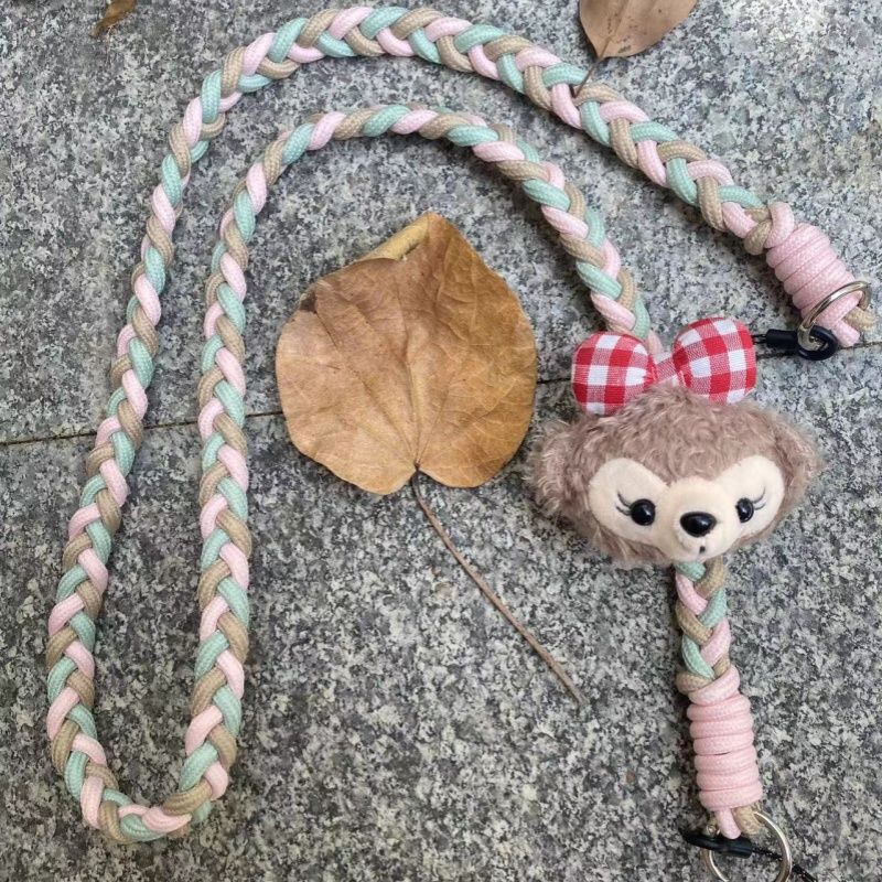 Casual Polaroid Lanyard (Milk Coffee Twist Rope) Universal Camera Crossbody